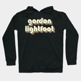 Retro Vintage Rainbow Gordon Letters Distressed Style Hoodie